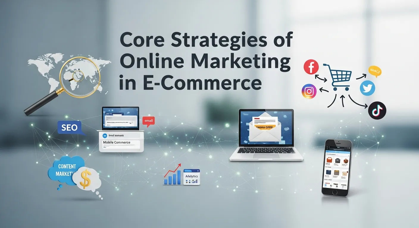 Analytics dashboard tracking performance of multiple e-commerce marketing channels