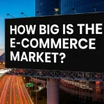 Infographic depicting the size and expansion of e-commerce market