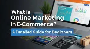 Data-driven marketing team analyzing campaign results for e-commerce growth