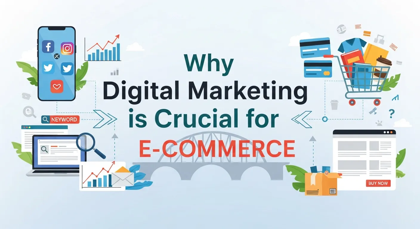 Business owner analyzing e-commerce performance metrics with digital marketing tools on a laptop