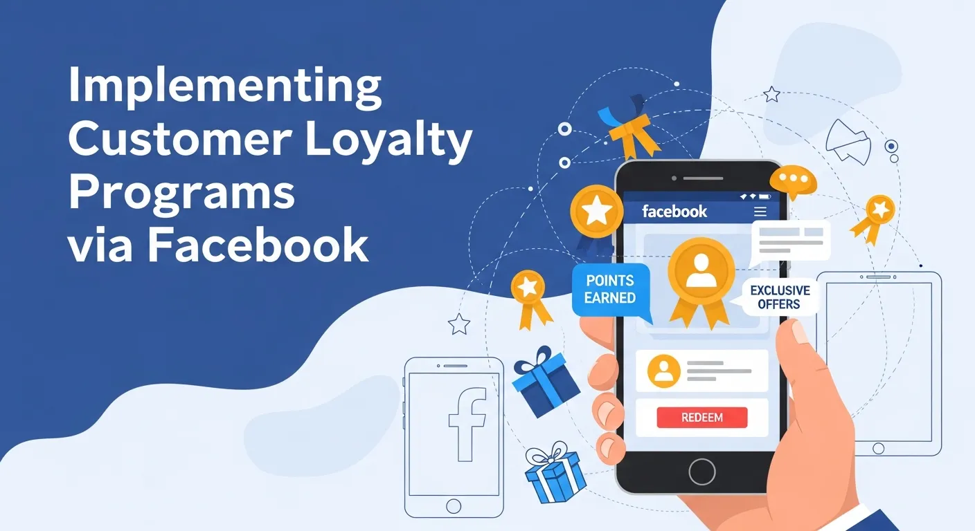 Facebook app showing loyalty points and reward notifications for shoppers
