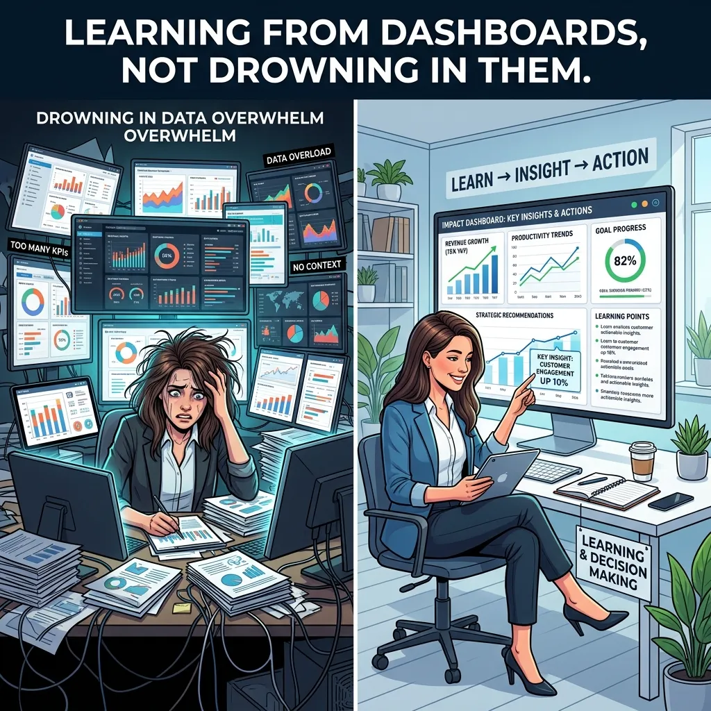 Learning from dashboards instead of drowning in them