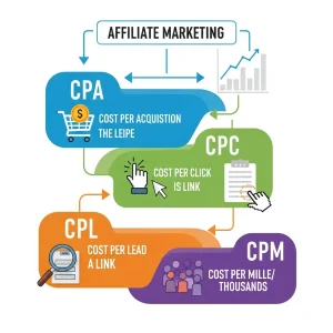 CPA vs CPC vs CPL vs CPM in Affiliate Marketing