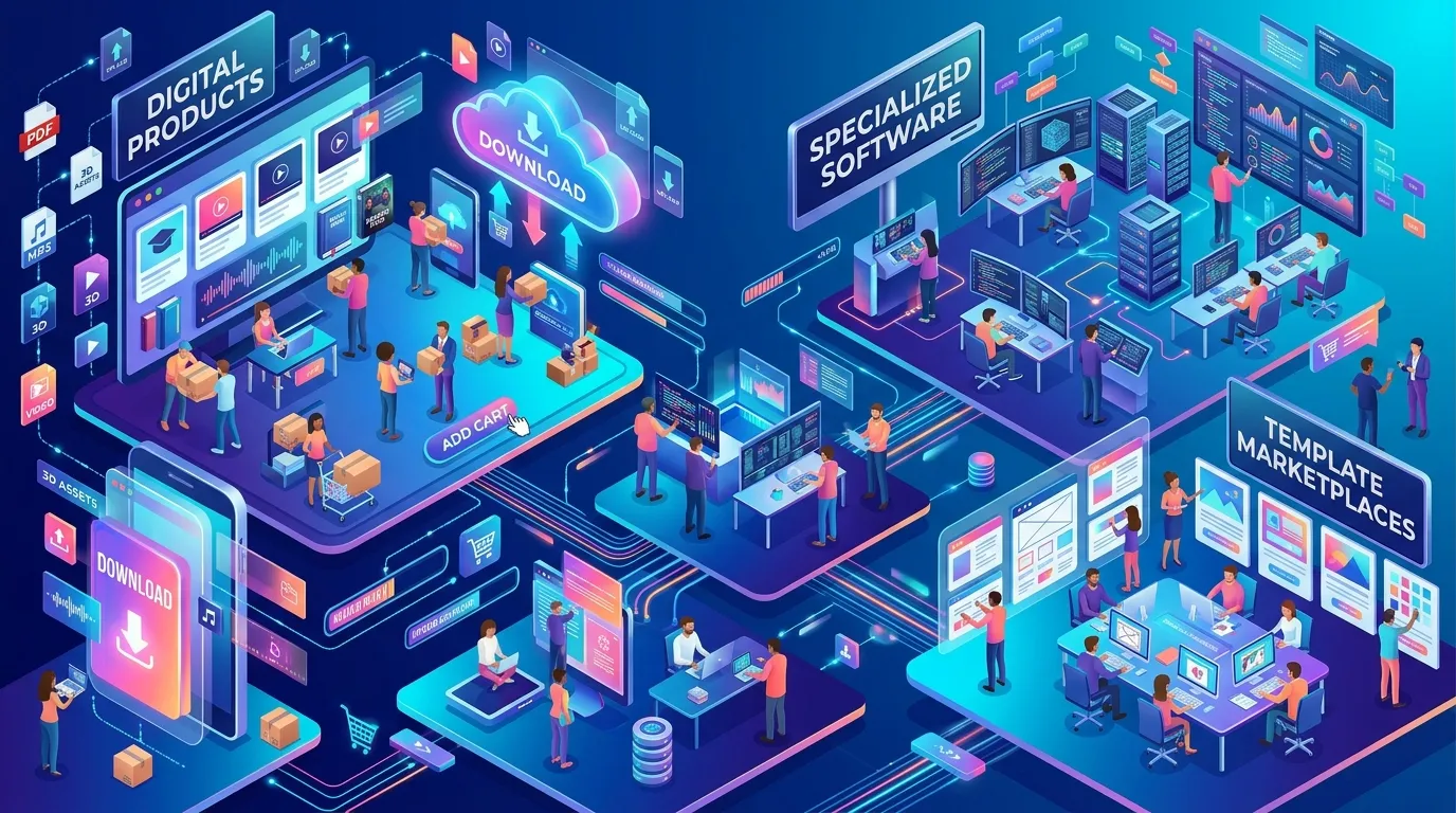 Digital Products, Specialized Software, and Creative Template Marketplaces